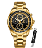 OLEVS Watches for Men TY713 All Golden Black