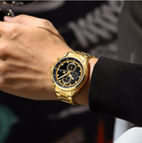 OLEVS Watches for Men TY713 All Golden Black