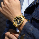 OLEVS Watches for Men TY713 All Golden Black