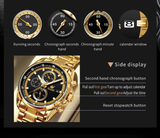 OLEVS Watches for Men TY713 All Golden Black