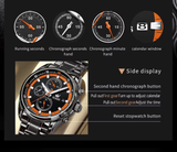OLEVS Watches for Men TY713 All Black Orange