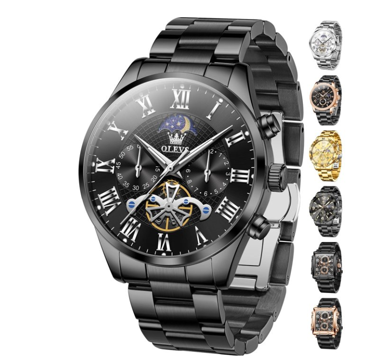 OLEVS Watches for Men 3640 All Black