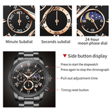OLEVS Watches for Men 3660 Black Rose