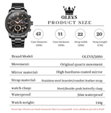 OLEVS Watches for Men 3660 Black Rose