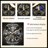 OLEVS Watches for Men 3678 All Black