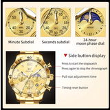 OLEVS Watches for Men 3678 Golden
