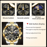 OLEVS Watches for Men 3678 Golden Black
