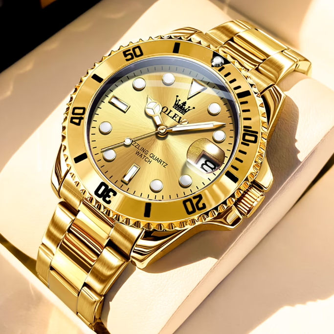 OLEVS Watches for Men 5885 Golden