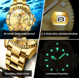 OLEVS Watches for Men 5885 Golden
