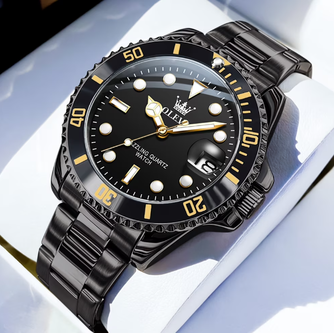 OLEVS Watches for Men 5885 All Black