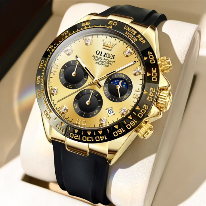 OLEVS Watches for Men 2875 Golden-J