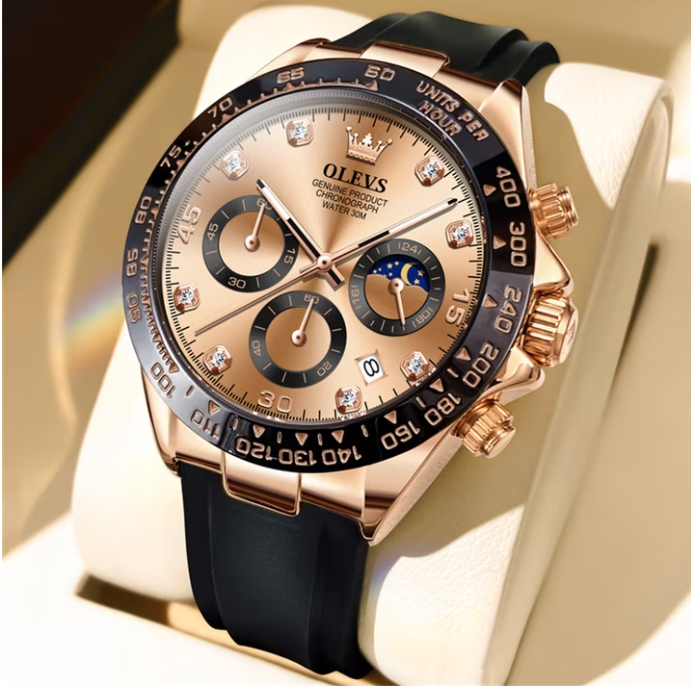 OLEVS Watches for Men 2875 RoseGolden