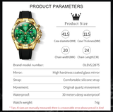 OLEVS Watches for Men 2875 Golden Green