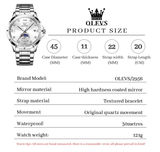 OLEVS Watches for Men 2956 White