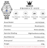 OLEVS Watches for Men 3646 White