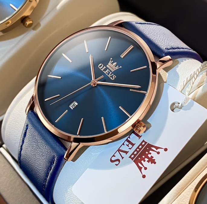 OLEVS Watches for Men 5869 Rose Blue