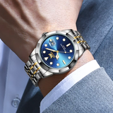 OPK Watches for Men 8170 Golden Blue