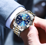 OPK Watches for Men 8170 Golden Blue