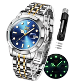 OPK Watches for Men 8170 Golden Blue