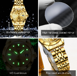 OPK Watches for Men 8170 Golden