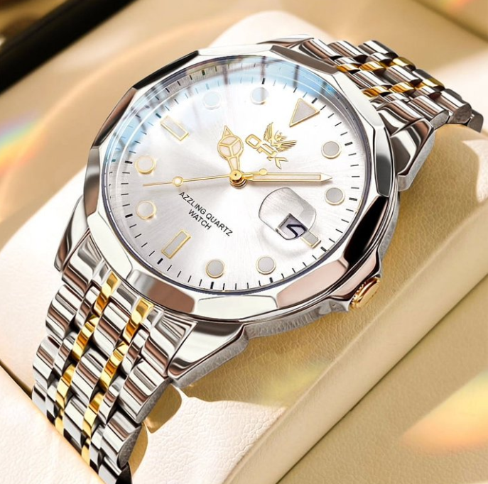 OPK Watches for Men 8170 Golden  White