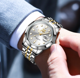 OPK Watches for Men 8170 Golden  White