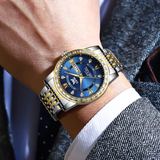 OPK Watches for Men 8174 Golden Blue