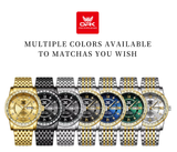 OPK Watches for Men 8174 Golden Blue