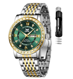 OPK Watches for Men 8174 Golden Green
