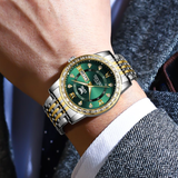 OPK Watches for Men 8174 Golden Green