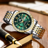 OPK Watches for Men 8174 Golden Green