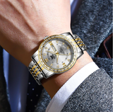 OPK Watches for Men 8174 Golden White