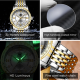 OPK Watches for Men 8174 Golden White