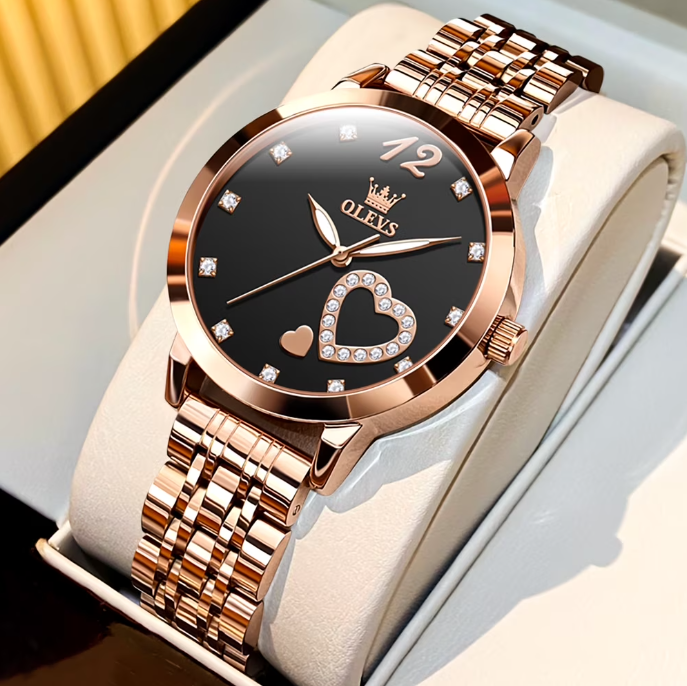 OLEVS Watches for Woman 5189 Rose Black