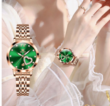OLEVS Watches for Woman 5189 Rose Green