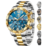 OLEVS Watches for Men 3678 Golden Blue