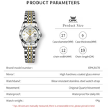 OPK Watches for Woman 8170 Golden White