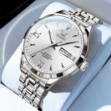 Silver Strap-White Dial Silver Trim