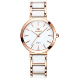 Two Tone Strap-White Dial Rose gold Trim