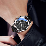 Black Strap-Black Dial Silver Trim