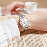 Silver Strap-White Dial Silver Trim