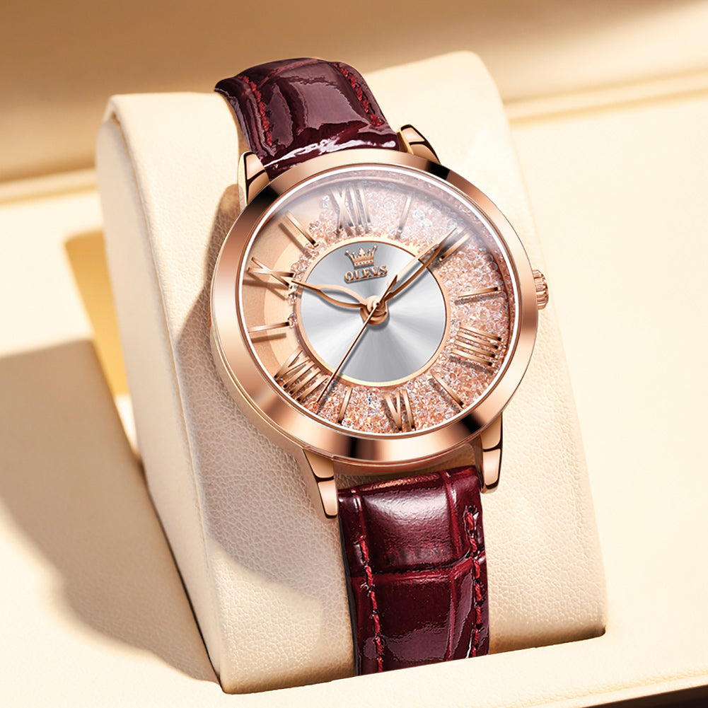 Brown Strap-Full Rose gold