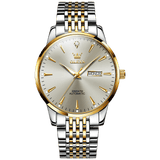 Two Tone Strap-Grey Dial Gold Trim