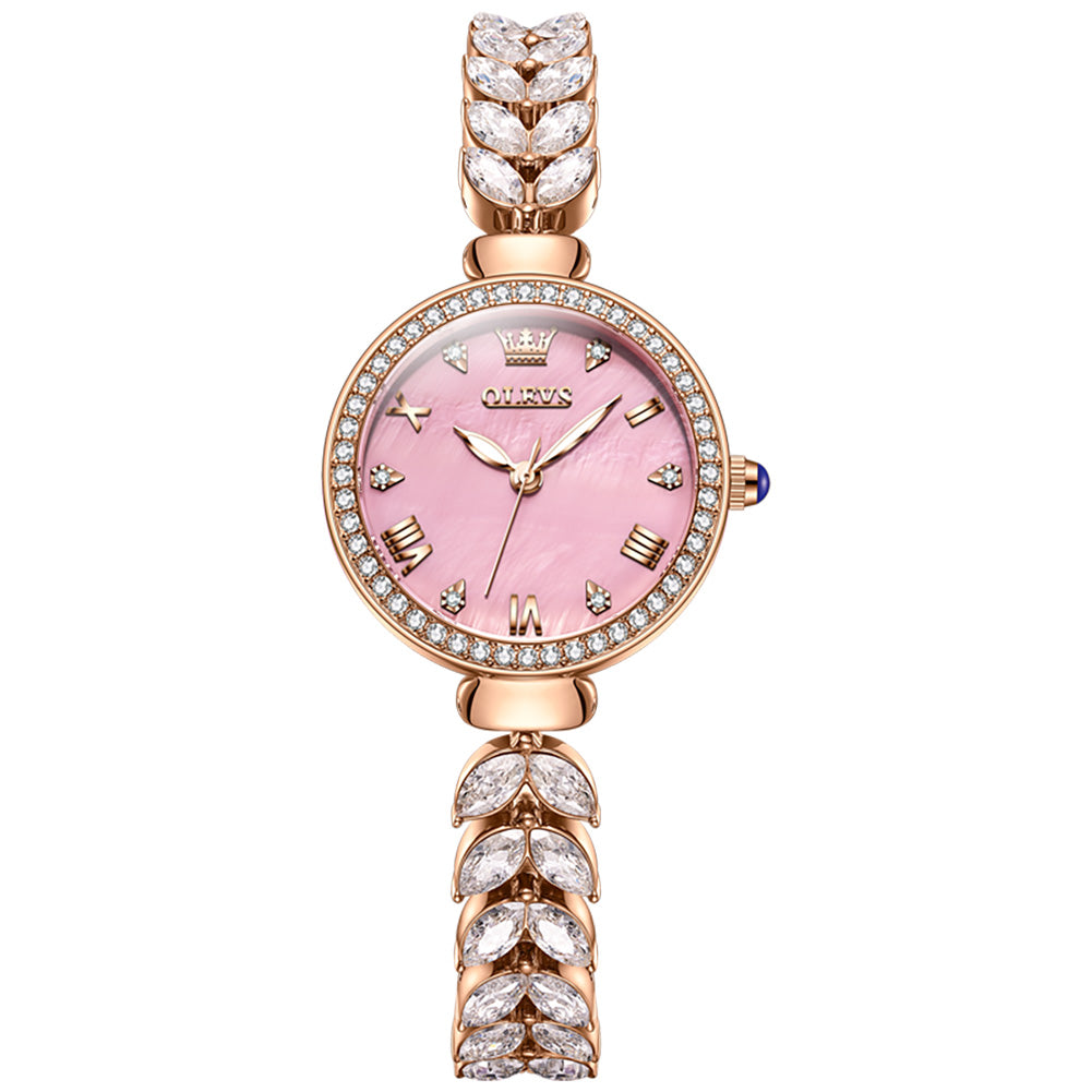 Rose Strap-Pink Dial Rose gold Trim