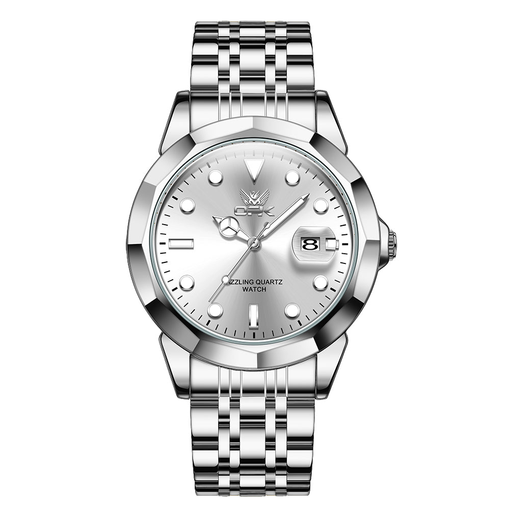 Silver Strap-White Dial Silver Trim