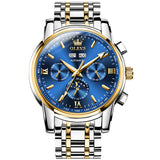 Two Tone Strap - Blue Dial Gold Trim