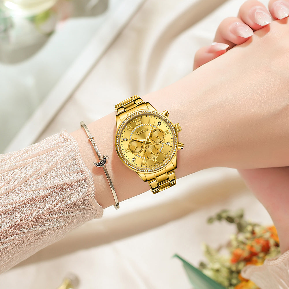 Olevs gold online watch