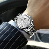 Silver Strap-White Dial Silver Trim