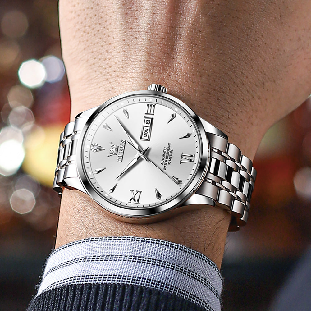 Silver Strap-White Dial Silver Trim