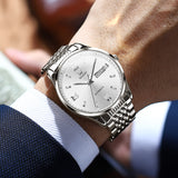 Silver Strap-White Dial Silver Trim